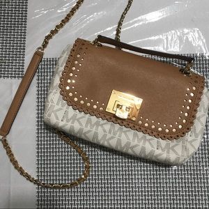 Michael Kors Tan Logo Crossbody